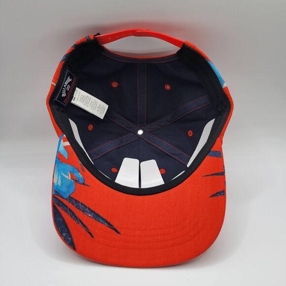 Billabong X Budweiser Mens Womens Hat Snapback Vacay Tropical Red Blue Floral - Picture 7 of 12